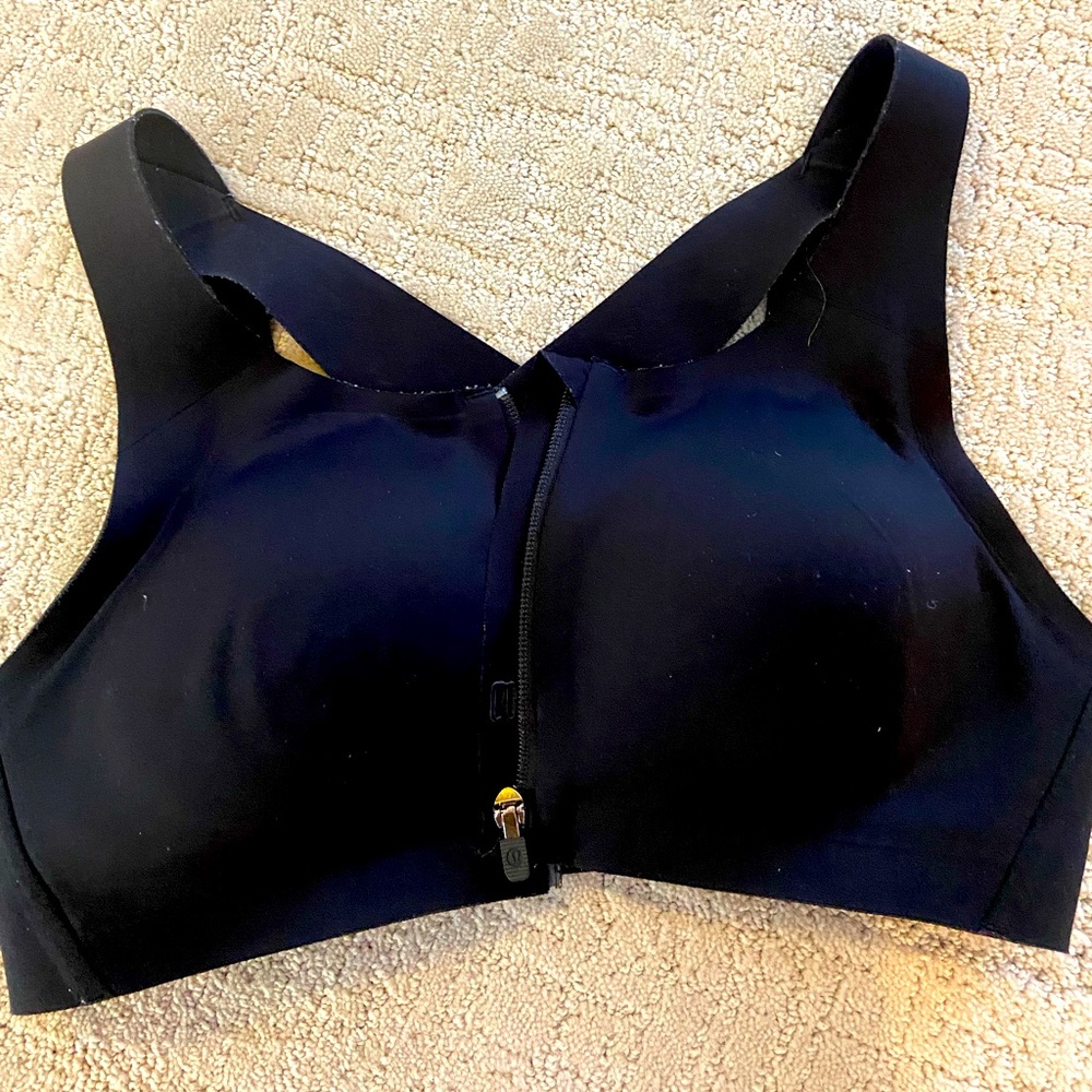 lululemon enlite sports bra, zip front